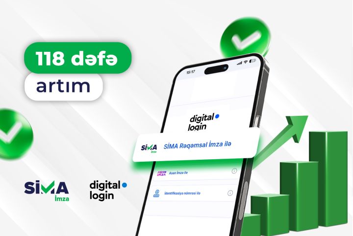 “SİMA İmza” ilə “digital.login”ə girişlərin həcmi 118 dəfə artıb